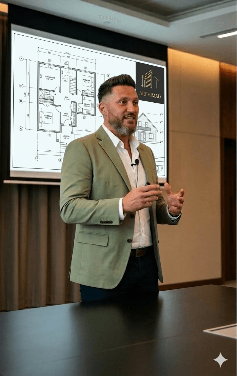 Laurent Ramacciotti en présentation de projet architectural